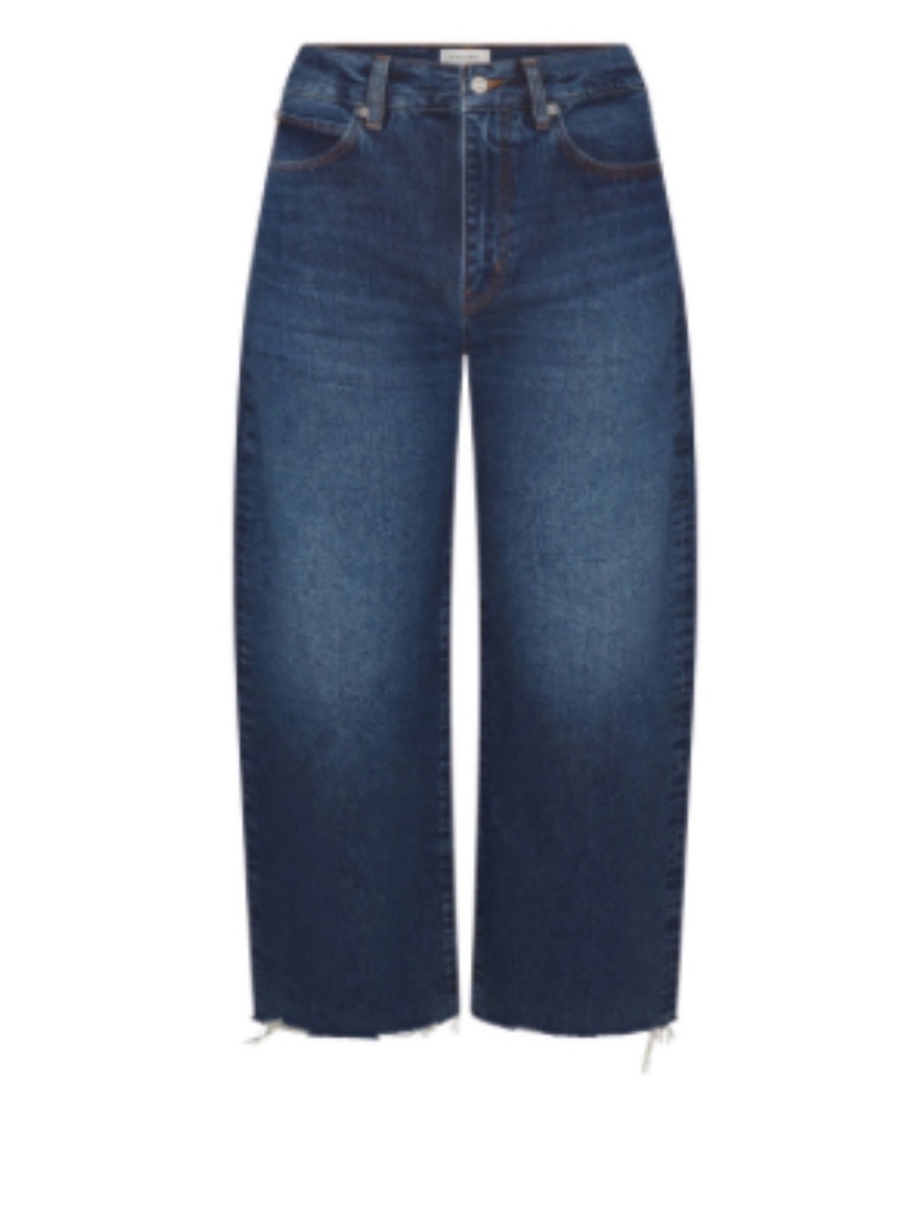 FRAME Denim The Bow Barrel-Leg Women’s Jeans - Dark Blue